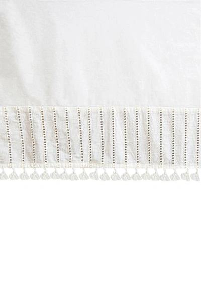 Crane Baby Tassel Trim Crib Skirt In White