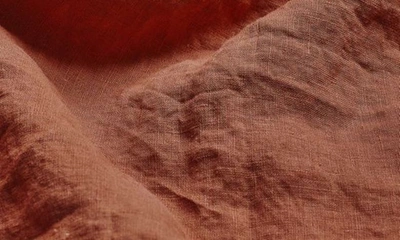 Shop Piglet In Bed Linen Duvet Cover & Bedding Set In Burnt Orange