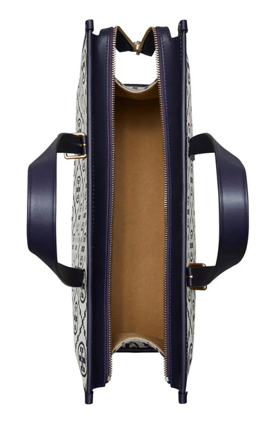 Tory Burch T Monogram Small Jacquard Tote In Tory Navy