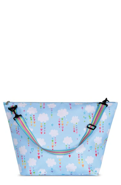 Shop Iscream Cheerful Clouds Travel Bag In Blue