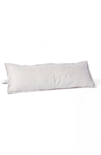 Shop Coyuchi Relaxed Organic Linen Lumbar Pillow Cover In Fog