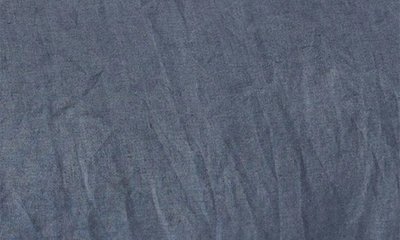 Coyuchi Relaxed Organic Linen Lumbar Pillow In Harbor Blue