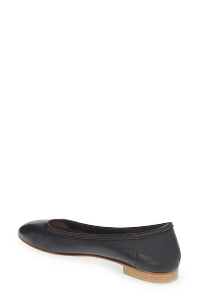 Shop Andrea Carrano Bambolina Ballerina Flat In Black Leather