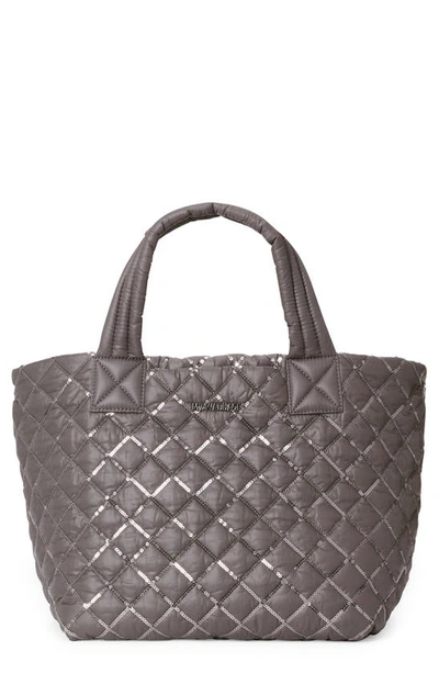 Shop Mz Wallace Small Metro Deluxe Tote In Magnet Sequin