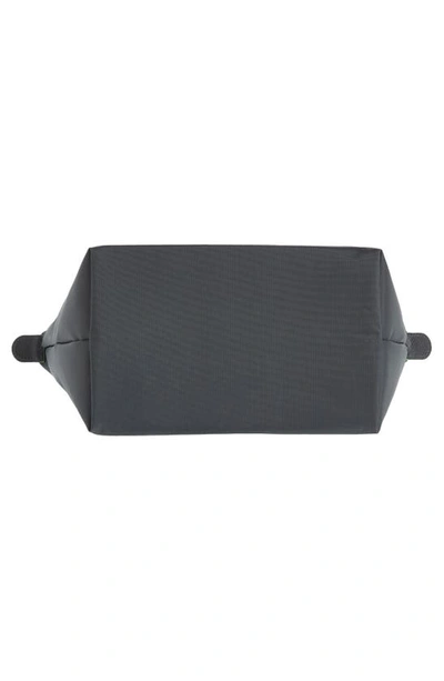 Longchamp Small Le Pliage Green Top Handle Bag In Graphite