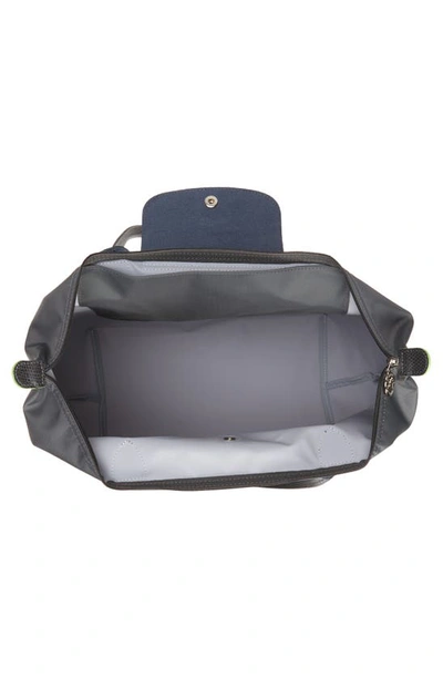 Longchamp Le Pliage Green Recycled Canvas Large Shoulder Tote In Graphite