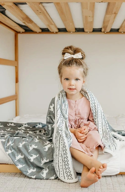 Copper Pearl Reversible Print Swaddle Blanket In Colt
