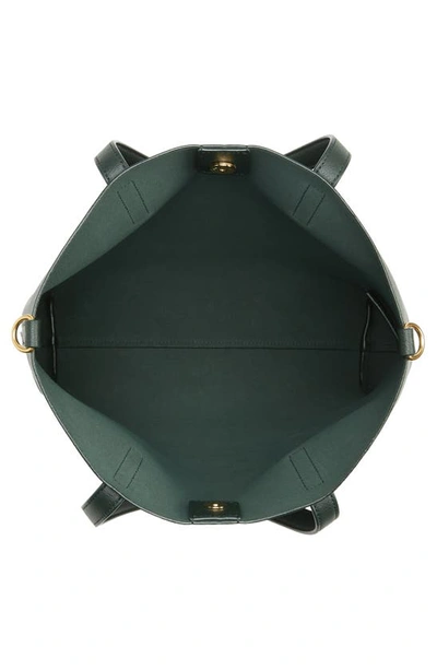 Saint Laurent Toy North/south Leather Tote In 3045 New Vert Fonce