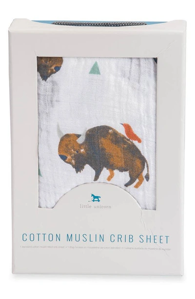 Little Unicorn Cotton Muslin Crib Sheet In Bison