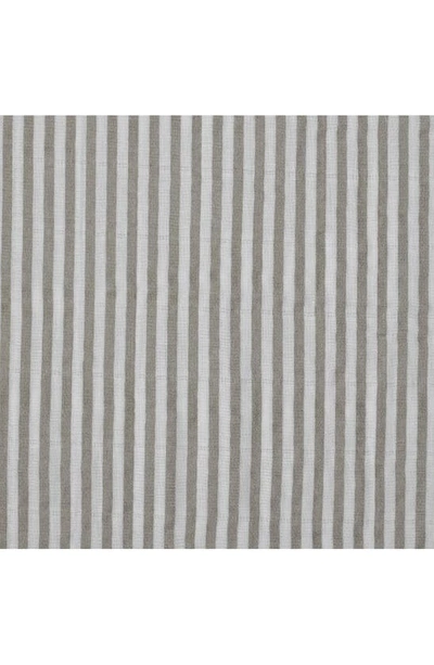 Little Unicorn Cotton Muslin Crib Sheet In Grey Stripe