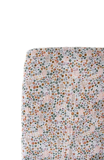 Little Unicorn Cotton Muslin Crib Sheet In Pressed Petals
