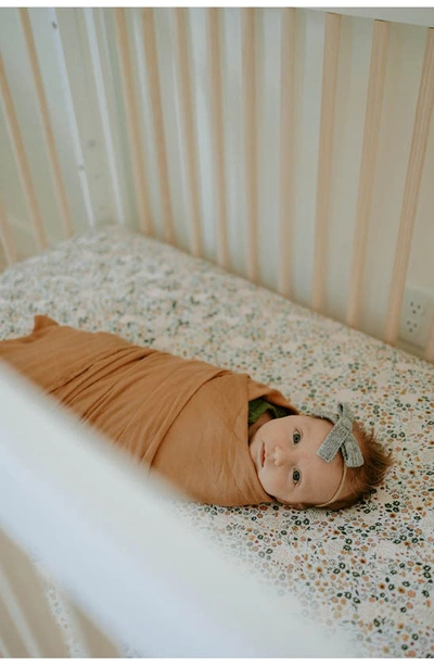 Little Unicorn Cotton Muslin Crib Sheet In Pressed Petals