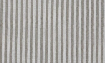Little Unicorn Cotton Muslin Crib Sheet In Grey Stripe