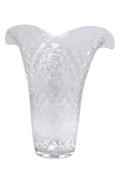 Shop Mariposa Large Flutter Vase In Clear