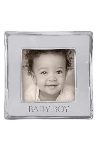 Shop Mariposa Signature Baby Boy Recycled Aluminum Picture Frame In Silver