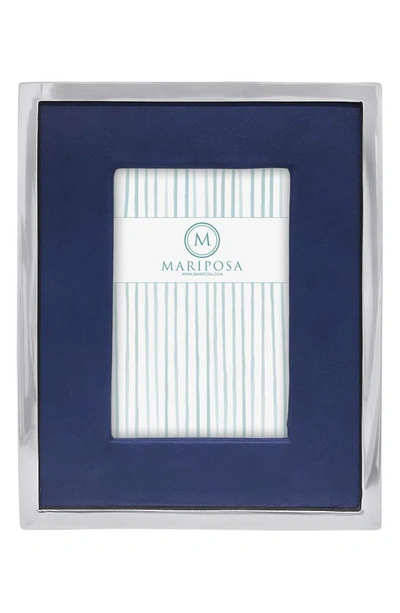 Shop Mariposa Leather Picture Frame In Blue