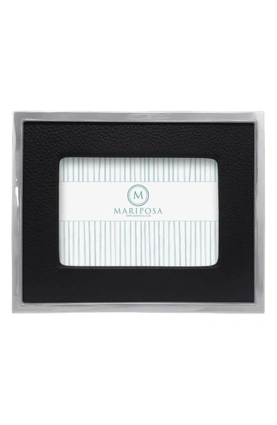 Shop Mariposa Leather Picture Frame In Black