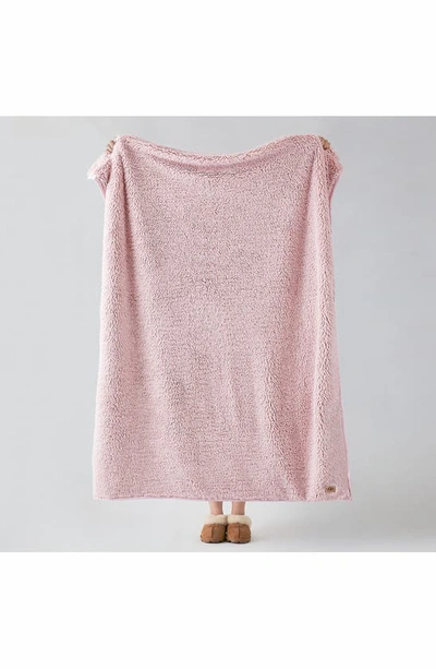 Shop Ugg Blake Throw Blanket In Pink Shell