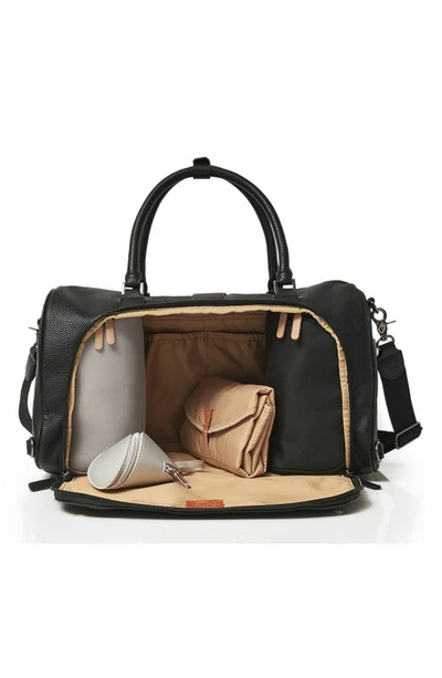 Shop Pacapod Firenze Faux Leather Diaper Bag In Black