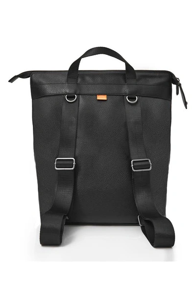 Shop Pacapod Saunton Faux Leather Convertible Diaper Backpack In Black