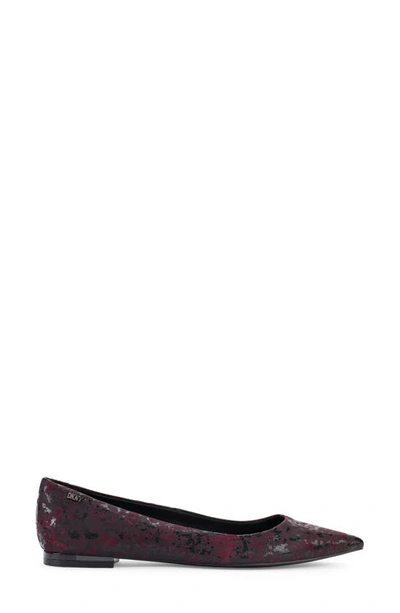 Dkny Vien Pointed Toe Ballet Flat In Bordeaux