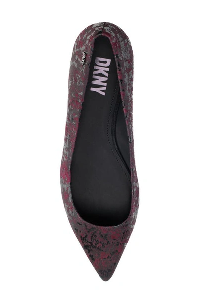 Dkny Vien Pointed Toe Ballet Flat In Bordeaux