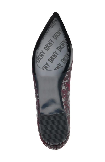 Dkny Vien Pointed Toe Ballet Flat In Bordeaux