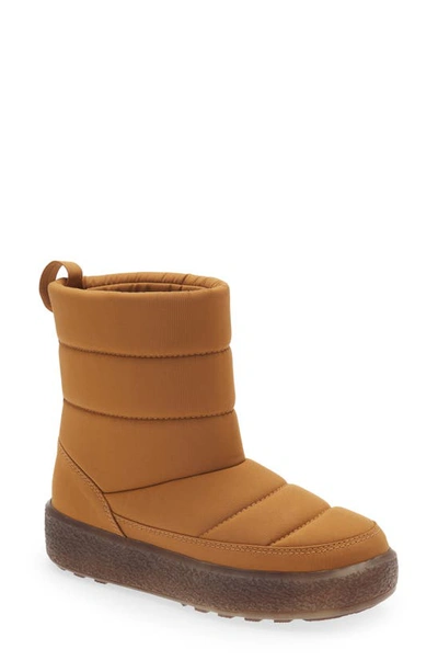 Shop Madewell The Toasty Water Resistant Puffer Boot In Toffee