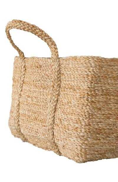 Shop Will And Atlas Will & Atlas Square Jute Basket With Handles In Natural