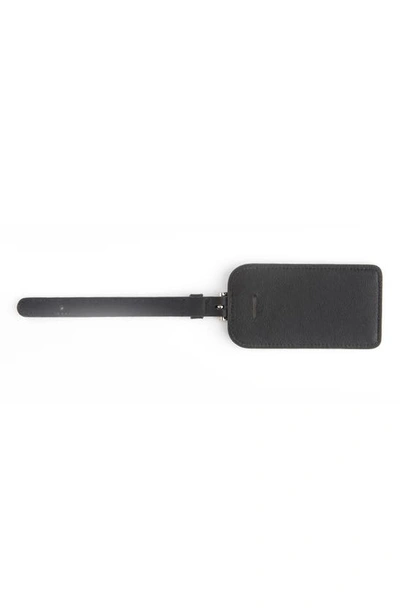 Royce New York Personalized Leather Luggage Tag In Black- Deboss