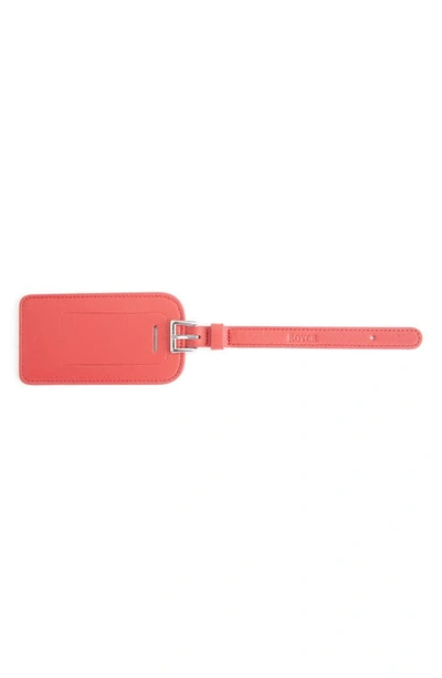 Shop Royce New York Personalized Leather Luggage Tag In Red- Deboss