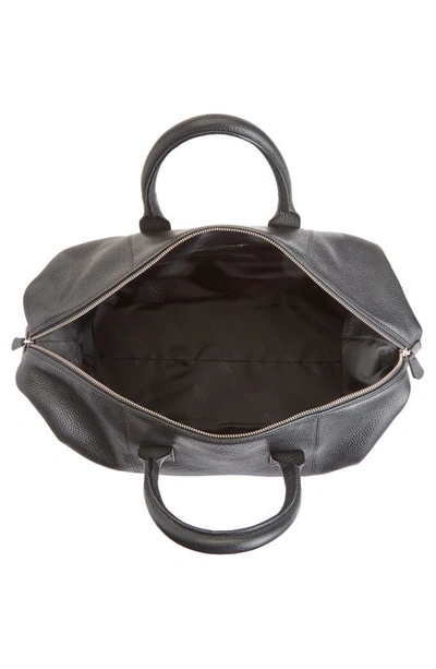 Royce New York Personalized Medium Executive Leather Duffel Bag In Black- Deboss