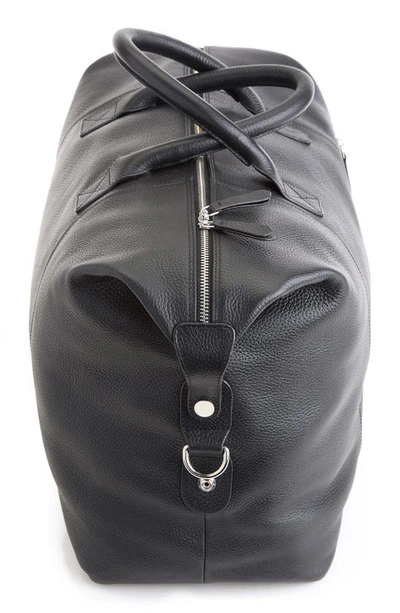 Royce New York Personalized Medium Executive Leather Duffel Bag In Black- Deboss