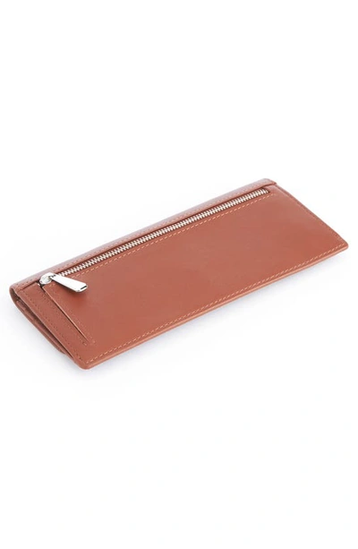 Royce New York Personalized Rfid Blocking Leather Clutch Wallet In Tan - Deboss