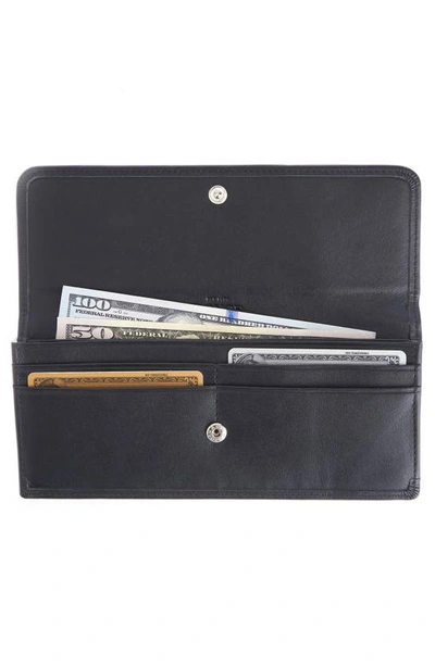 Shop Royce New York Personalized Rfid Blocking Leather Clutch Wallet In Black - Deboss