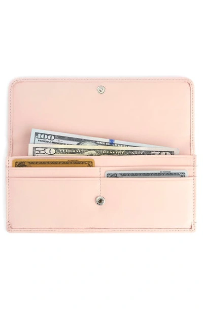 Royce New York Personalized Rfid Blocking Leather Clutch Wallet In Light Pink - Deboss