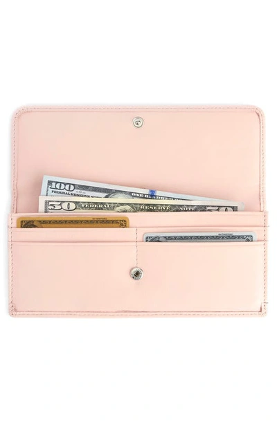 Shop Royce New York Personalized Rfid Blocking Leather Clutch Wallet In Light Pink - Gold Foil