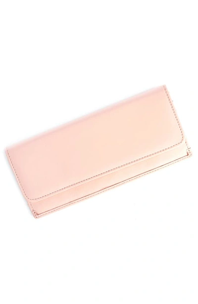 Shop Royce New York Personalized Rfid Blocking Leather Clutch Wallet In Light Pink - Gold Foil
