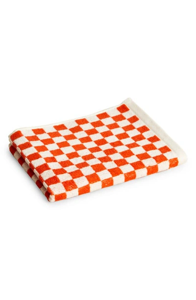 Shop Baina Josephine Organic Cotton Hand Towel In Orange