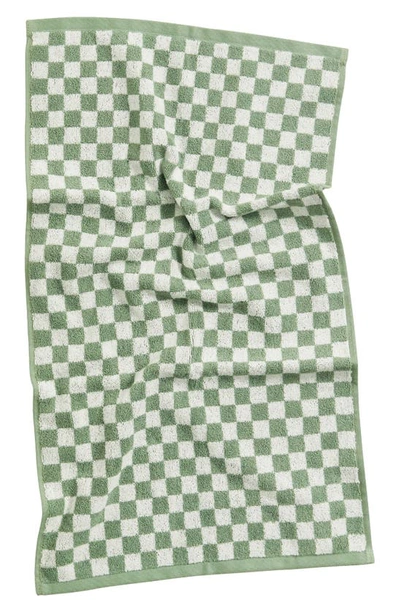 Shop Baina Josephine Organic Cotton Hand Towel In Green