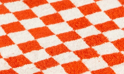 Baina Josephine Cotton Hand Towel In Orange