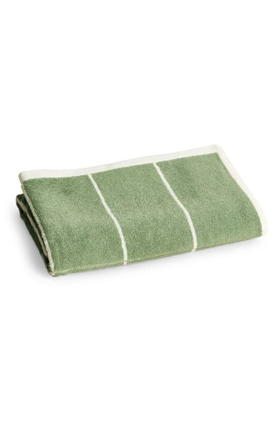 Shop Baina Bethell Organic Cotton Bath Towel In Green