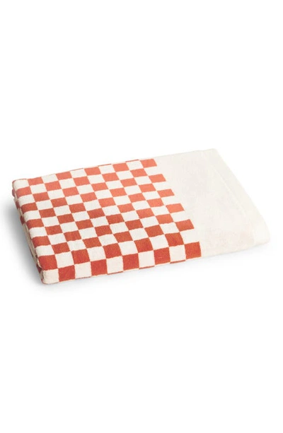 Baina Roman Organic Cotton Pool Towel In Orange