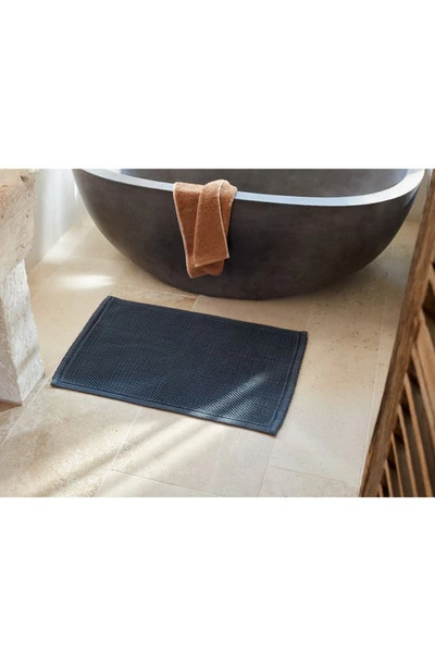 Shop Coyuchi Pebbled Organic Cotton Bath Mat In Shadow