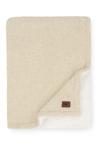 Shop Ugg Ana Faux Shearling Throw In Pebble