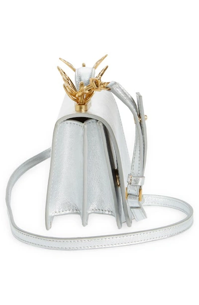 Shop Sophia Webster Mariposa Mini Shoulder Bag In Silver