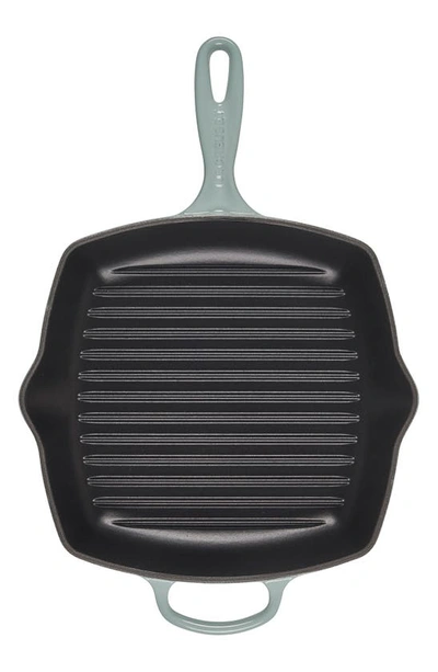 Shop Le Creuset 10 Inch Square Enamel Cast Iron Grill Pan In Oyster