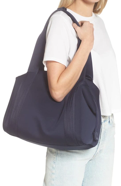 Dagne Dover Medium Landon Neoprene Carryall Duffle Bag In Storm