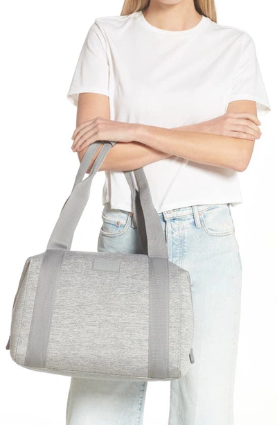 Dagne Dover Medium Landon Neoprene Carryall Duffle Bag In Heather Grey