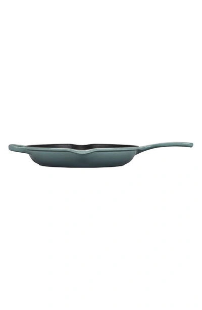 Le Creuset 10.25" Enameled Cast Iron Skillet With Helper Handle In Sea Salt